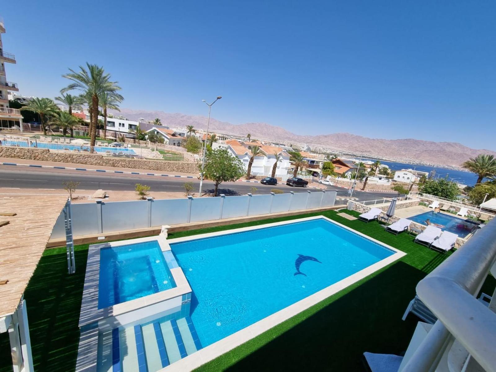 אילת Villa With Heated Pool And Jacuzzi Sea View 300M Front Of The Beach מראה חיצוני תמונה