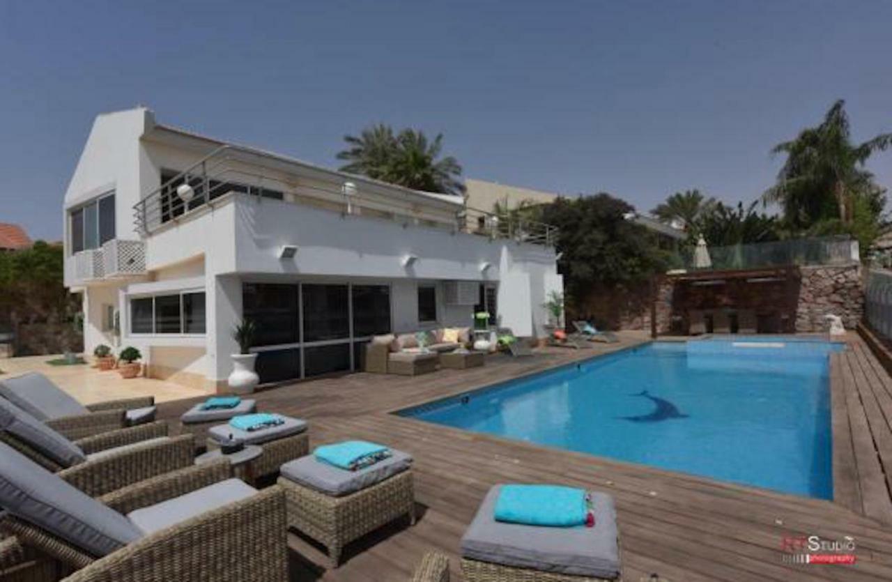 אילת Villa With Heated Pool And Jacuzzi Sea View 300M Front Of The Beach מראה חיצוני תמונה